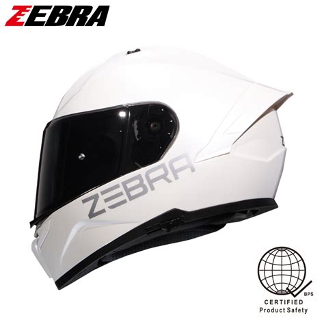 Zebra Helmets Original Motorcycle Full Face With Dual Visor .